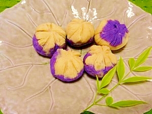 紫芋の茶巾絞り レシピ 作り方 By ブルーボリジ 楽天レシピ