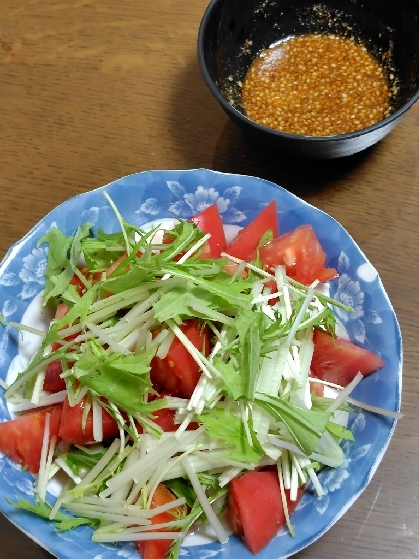 〜水菜とトマトの豆腐サラダ〜