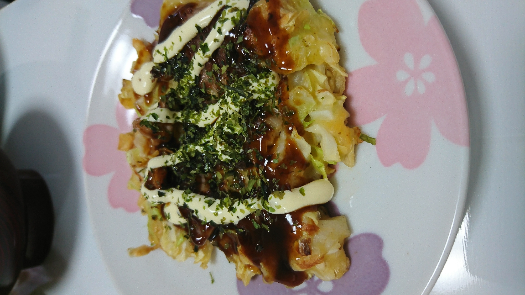 たこ焼きの残りをフル活用★余り物deお好み焼き