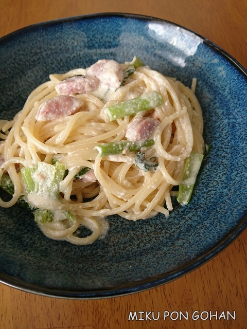 牛乳の濃厚たらこクリームパスタ