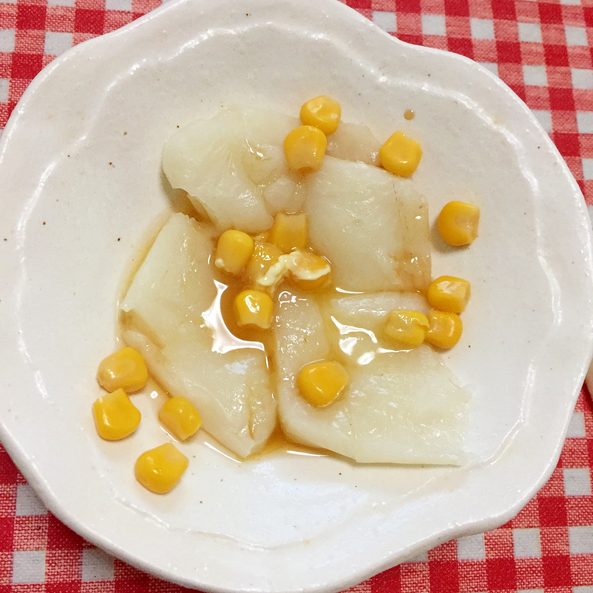 バター醤油とコーンの餅☆