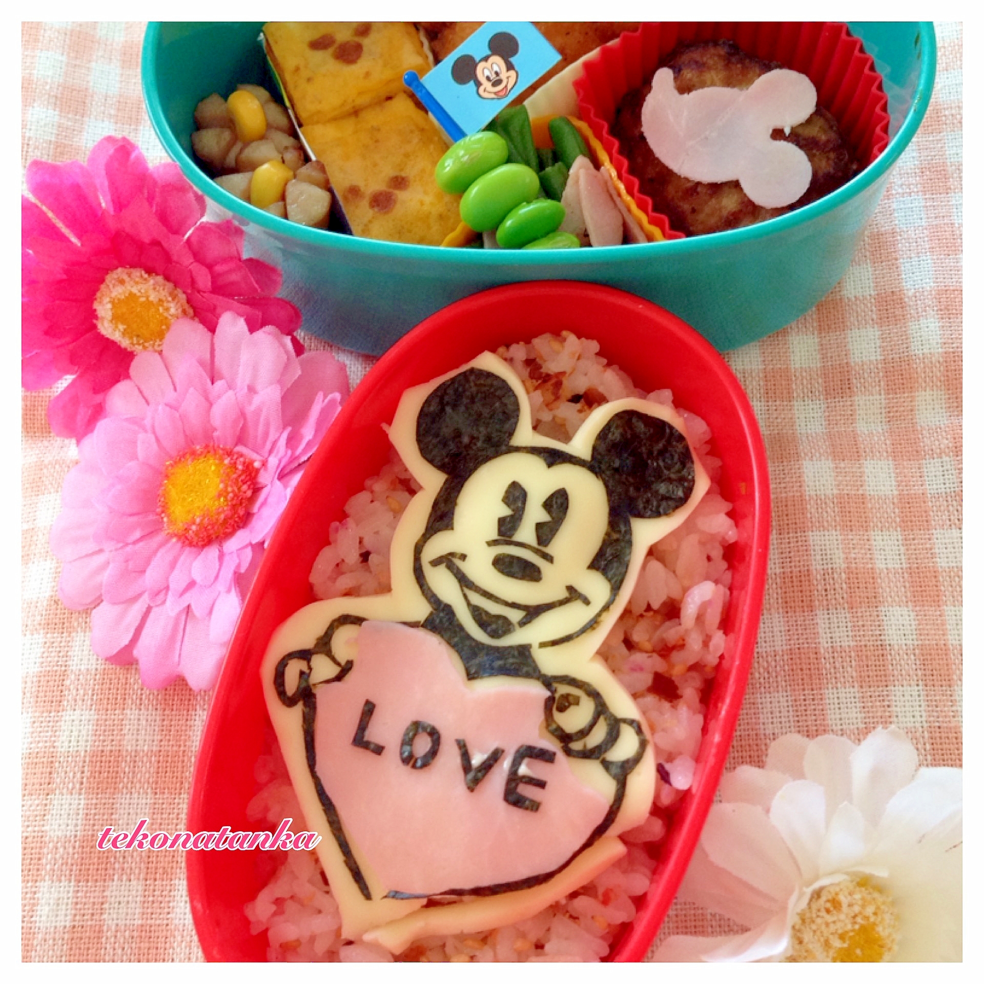 バレンタインに ミッキーの Love キャラ弁 レシピ 作り方 By Tekonani 楽天レシピ