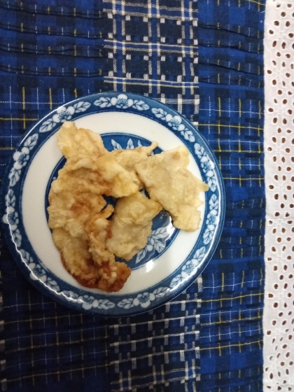 豚肉の天ぷら　豚こまの天ぷら