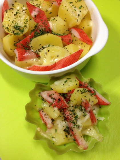 ＊お弁当に♪かにかまポテトのチーズ焼き＊