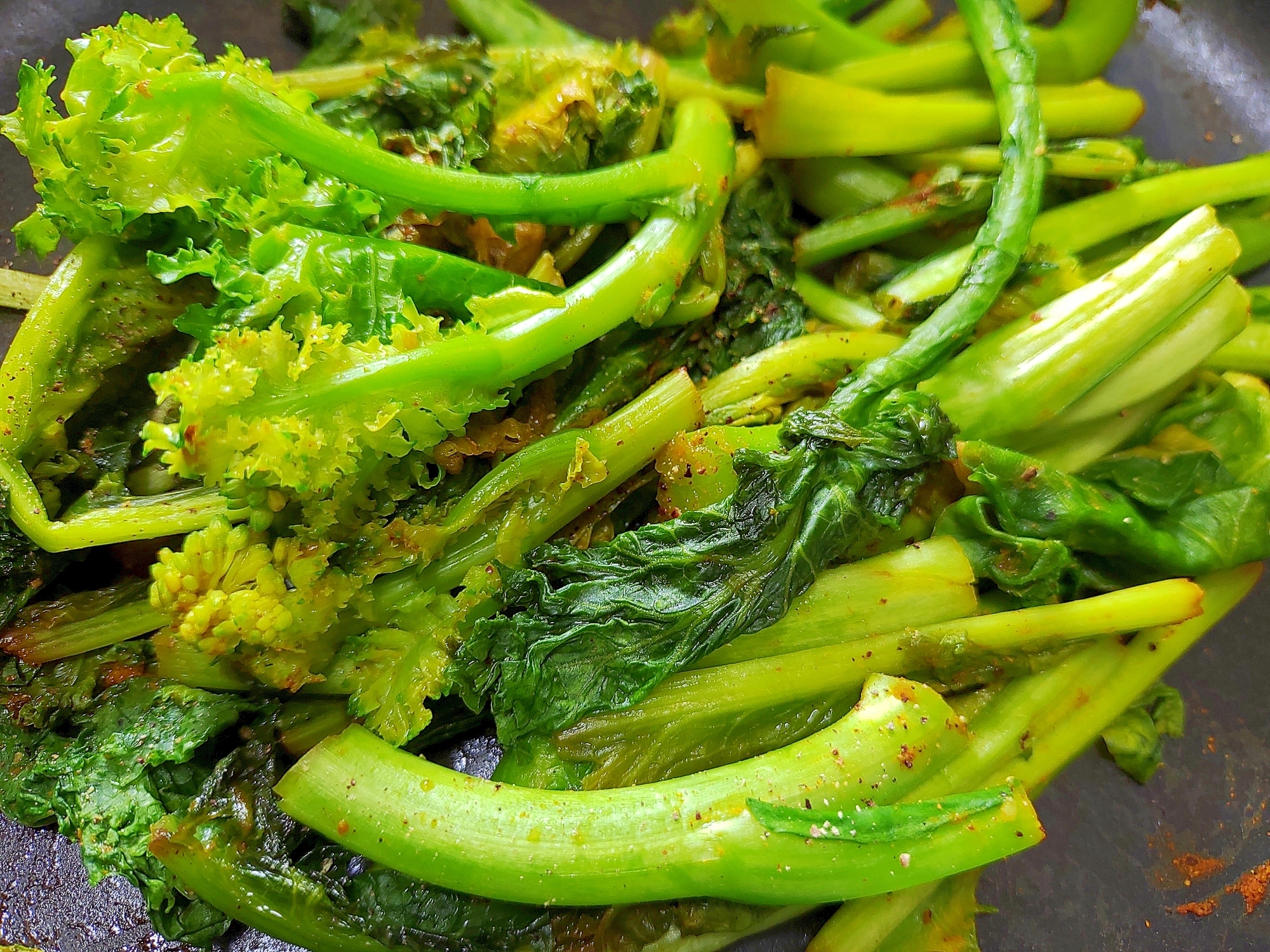 おり菜のカレー炒め