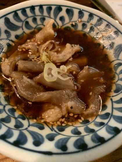 お酒が進む、牛すじ肉のポン酢和え♪