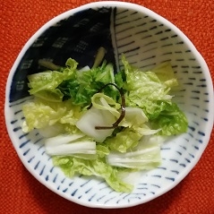 絶品！白菜と塩昆布の浅漬け