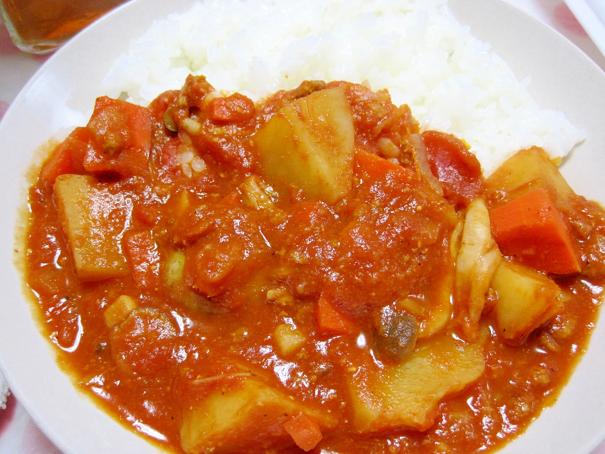 簡単トマトキーマカレー