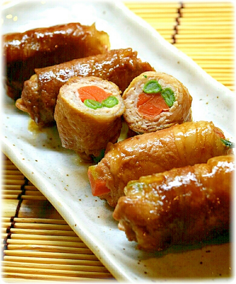 人参といんげんの肉巻き レシピ 作り方 By Nori Noko 楽天レシピ