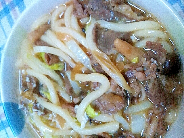 すき焼きの残りで楽々うどん レシピ 作り方 By カナシュンばーば 楽天レシピ