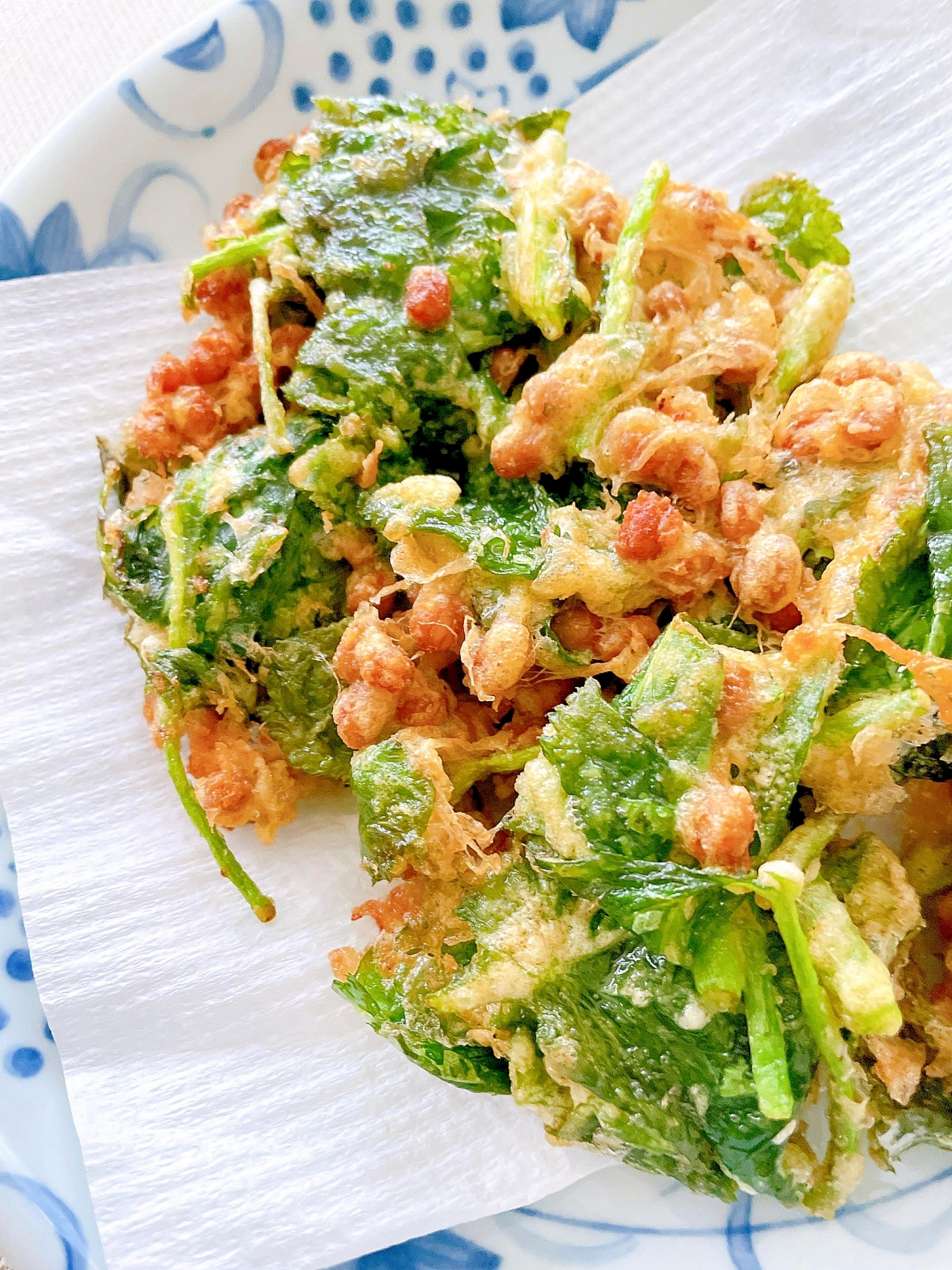 ふつう☆納豆のかき揚げ