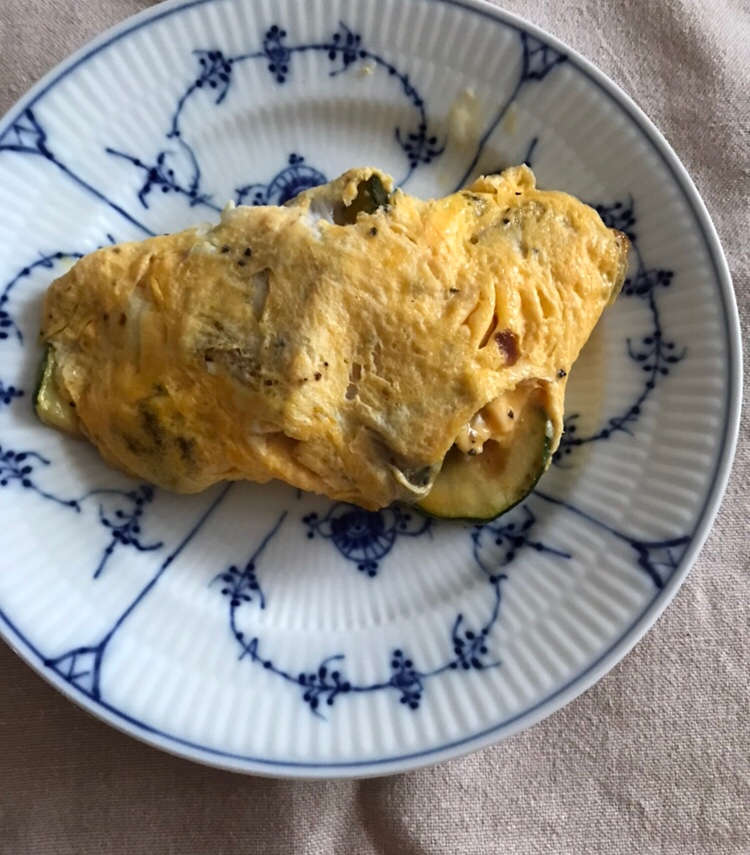 かぼちゃとズッキーニのオムレツ