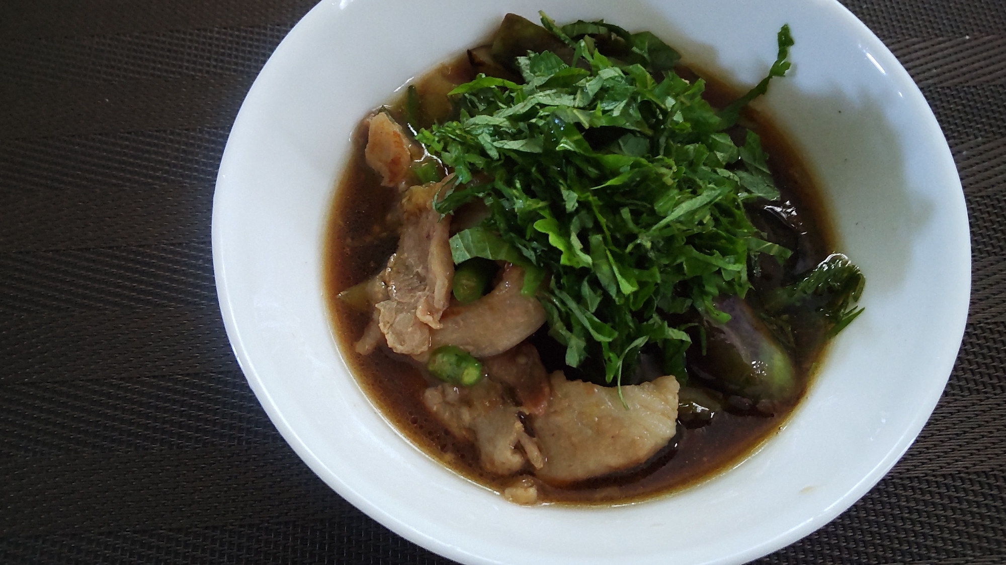 豚肉となすの煮浸し
