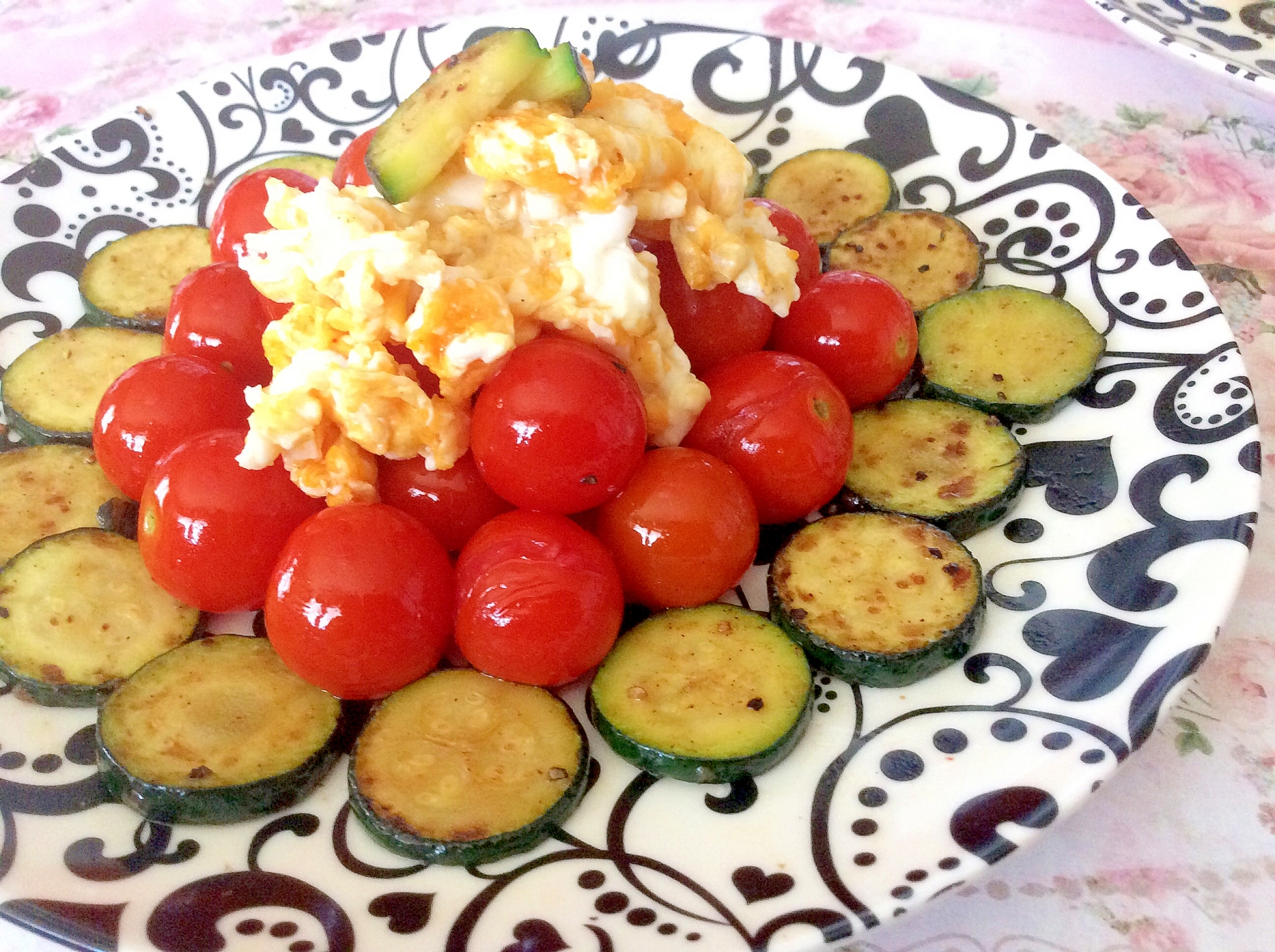 ミニトマトとズッキーニの炒め物♡