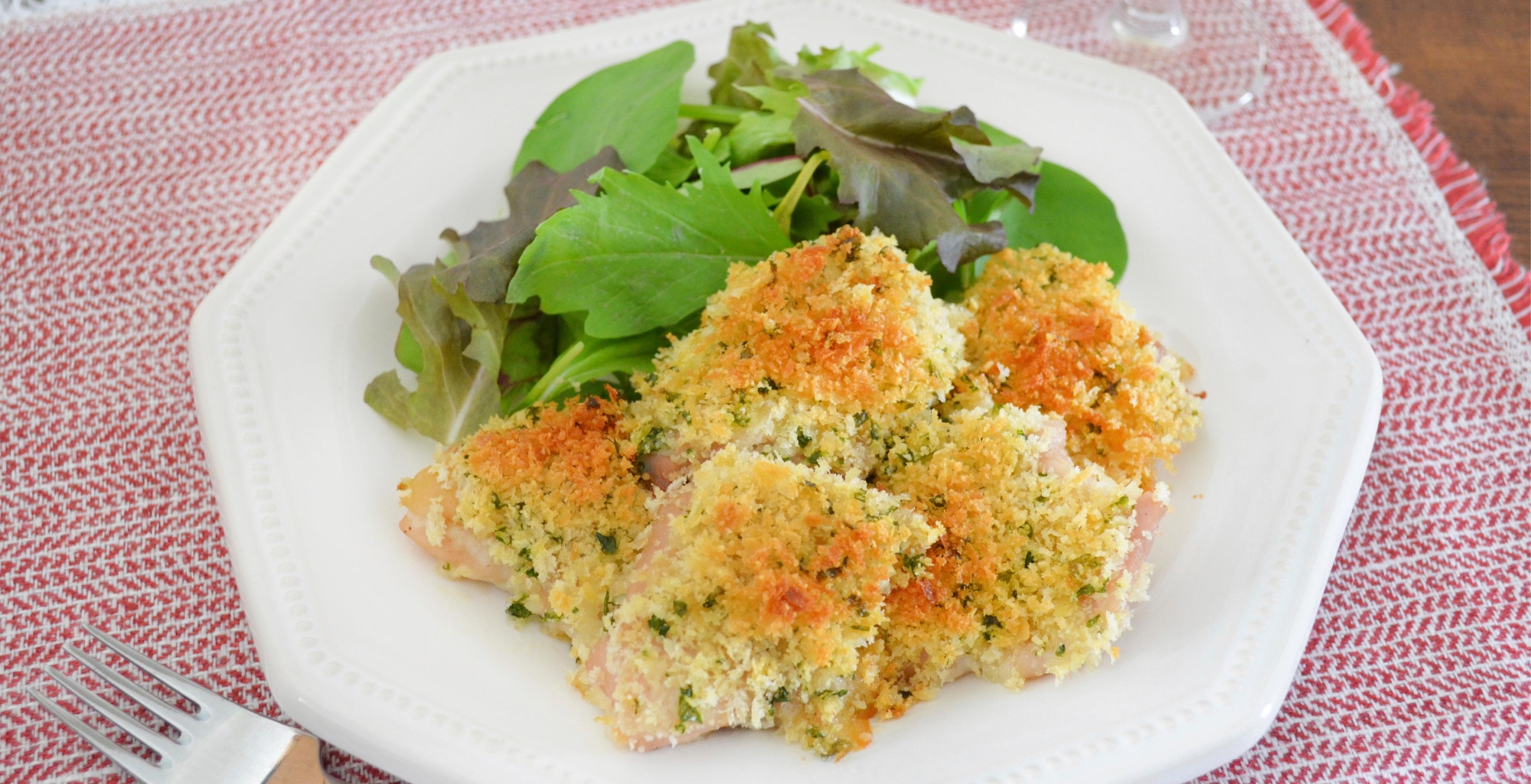 鶏もも肉のパン粉焼き