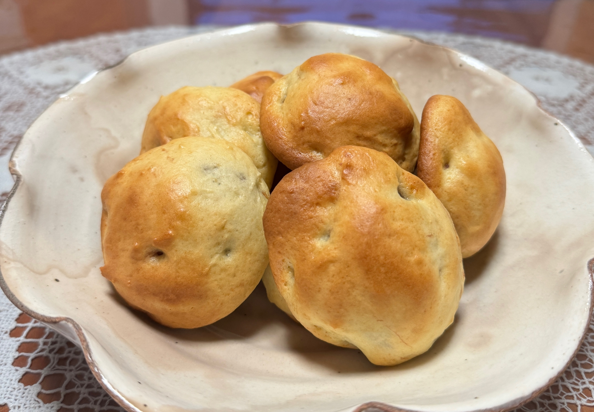 あずき缶で作ったあんこと甘食の素朴な☆焼き菓子