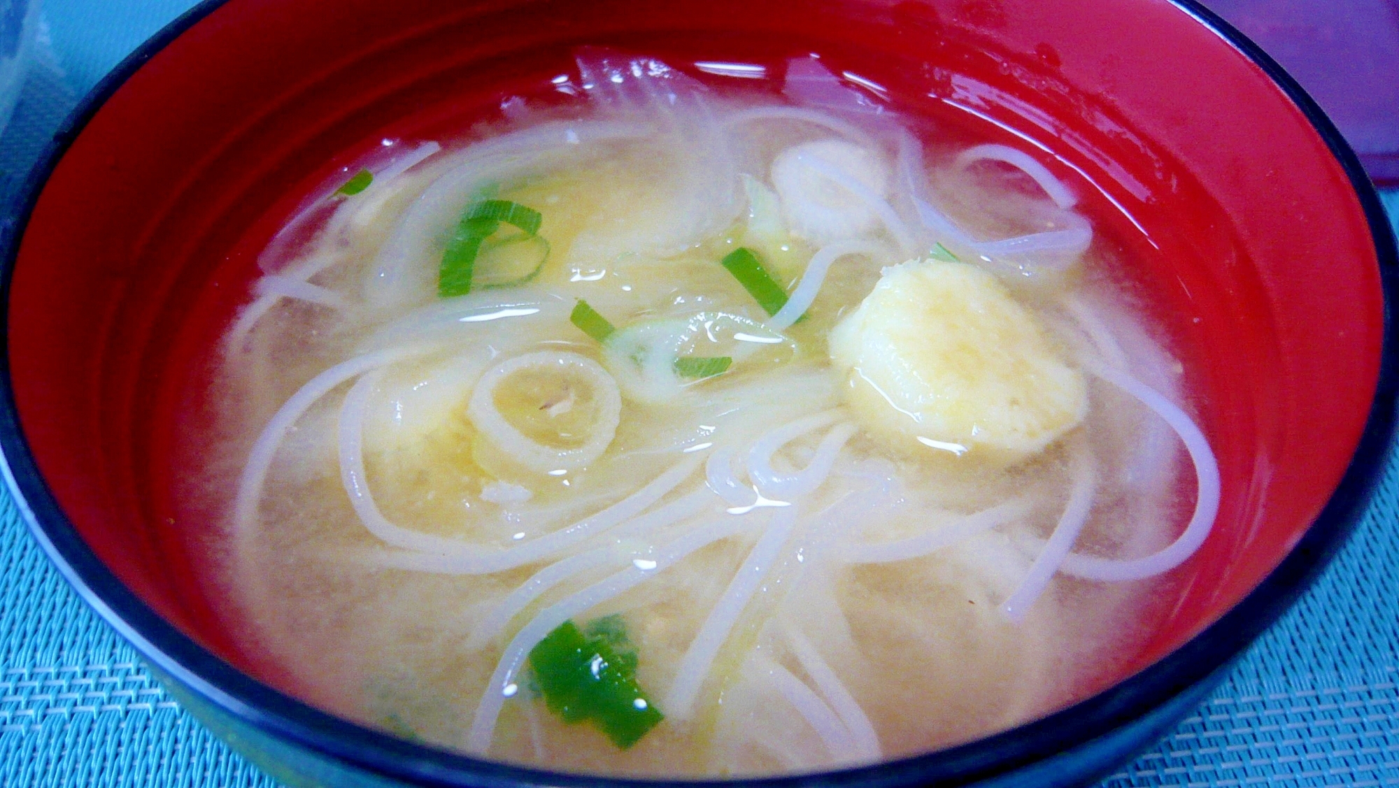 ♥　そうめん入り！　さつま芋＆玉ねぎのお味噌汁　♥