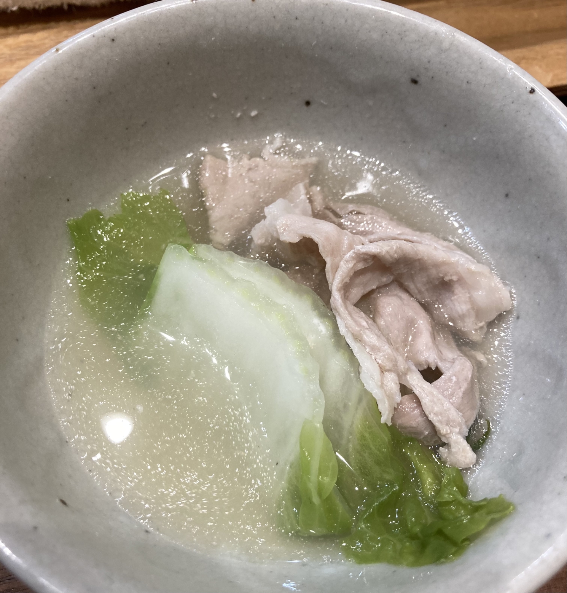 豚肉と白菜の生姜汁のスープ^_^