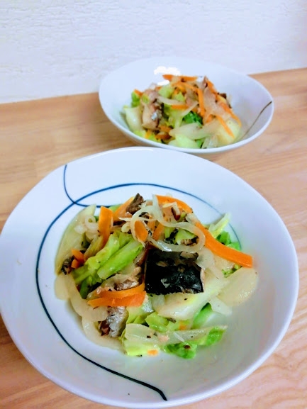 サバの水煮缶と早生キャベツの野菜炒め レシピ 作り方 By Keboo34 楽天レシピ