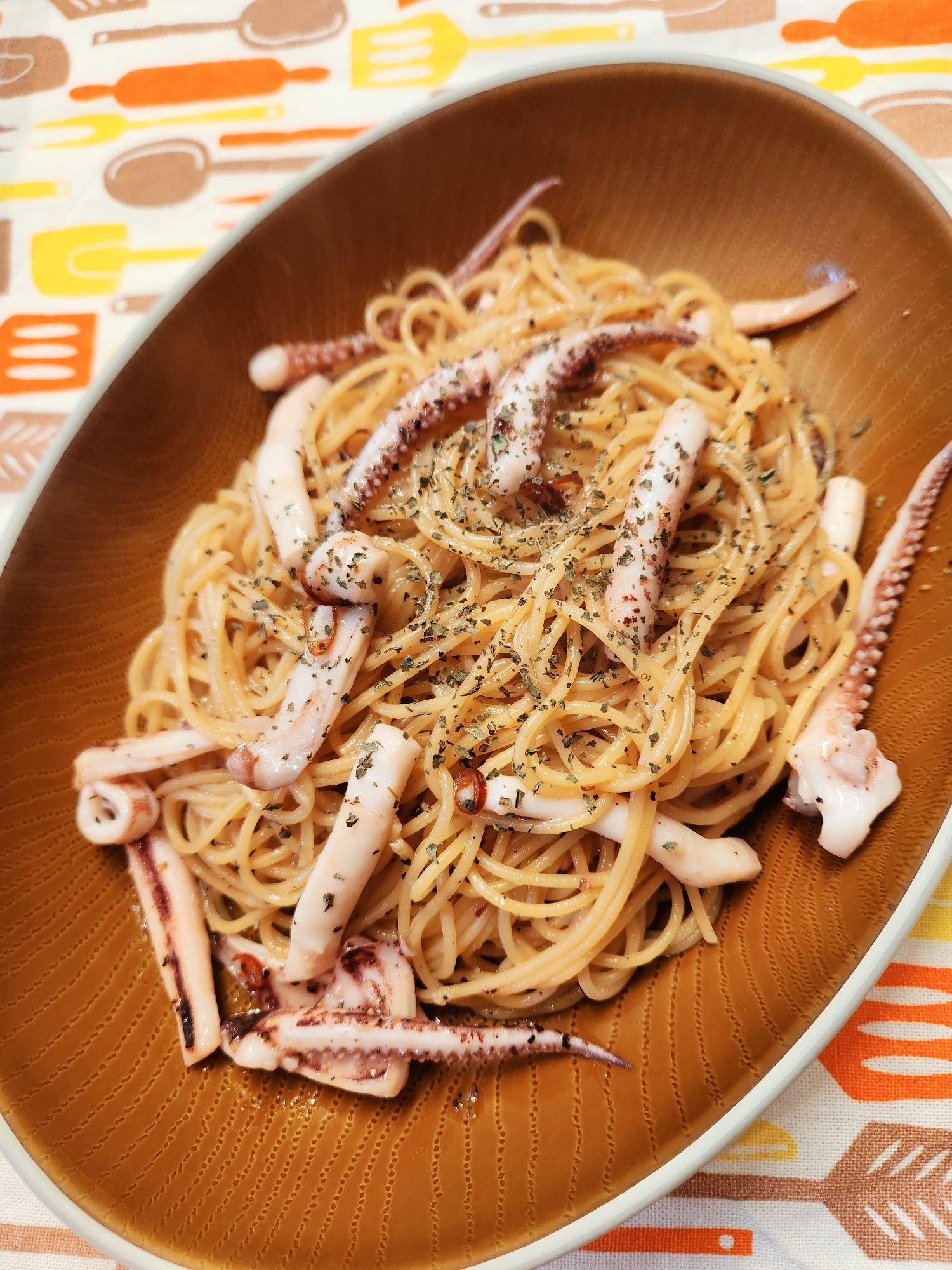 【主食】イカのナンプラーパスタ