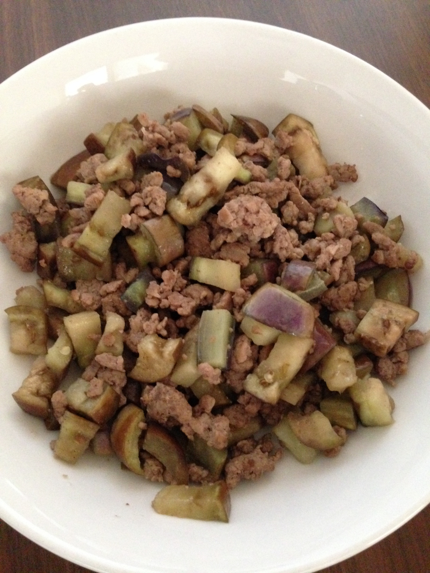 シンプル！ひき肉とナスの炒め物