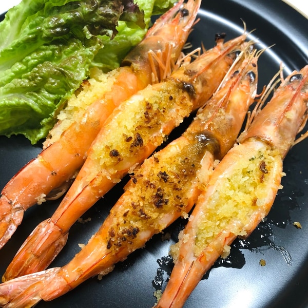 エビの簡単ガーリックパン粉焼き レシピ 作り方 By 1ダイエット料理 楽天レシピ エビの簡単ガーリックパン粉焼き レシピ 作り方 By 1ダイエット料理 楽天レシピ