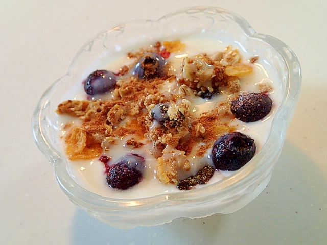 グラノーラとブルーベリーのシナモン香るヨーグルト レシピ 作り方 By ぷ みぃまま 楽天レシピ グラノーラとブルーベリーのシナモン香るヨーグルト レシピ 作り方 By ぷ みぃまま 楽天レシピ
