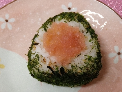 ５分！？お弁当にも❤明太子おにぎり♪（あおさ粉）