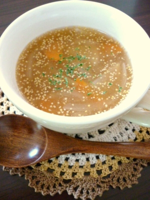 あったまる☆根菜のマスタードスープ