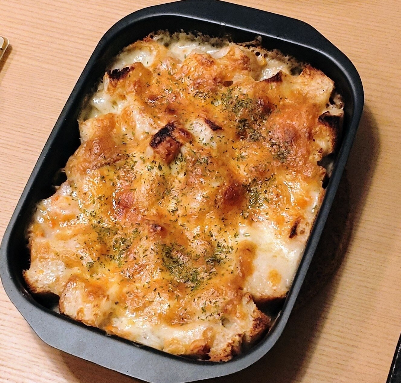 魚焼きグリルで♪一口食パンのパングラタン☆ レシピ・作り方 by