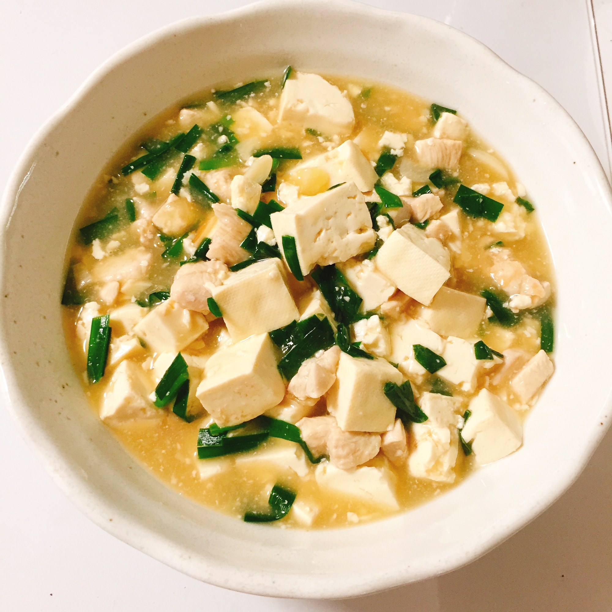 無添加、低脂質♬ 白ダシと醤油の麻婆豆腐