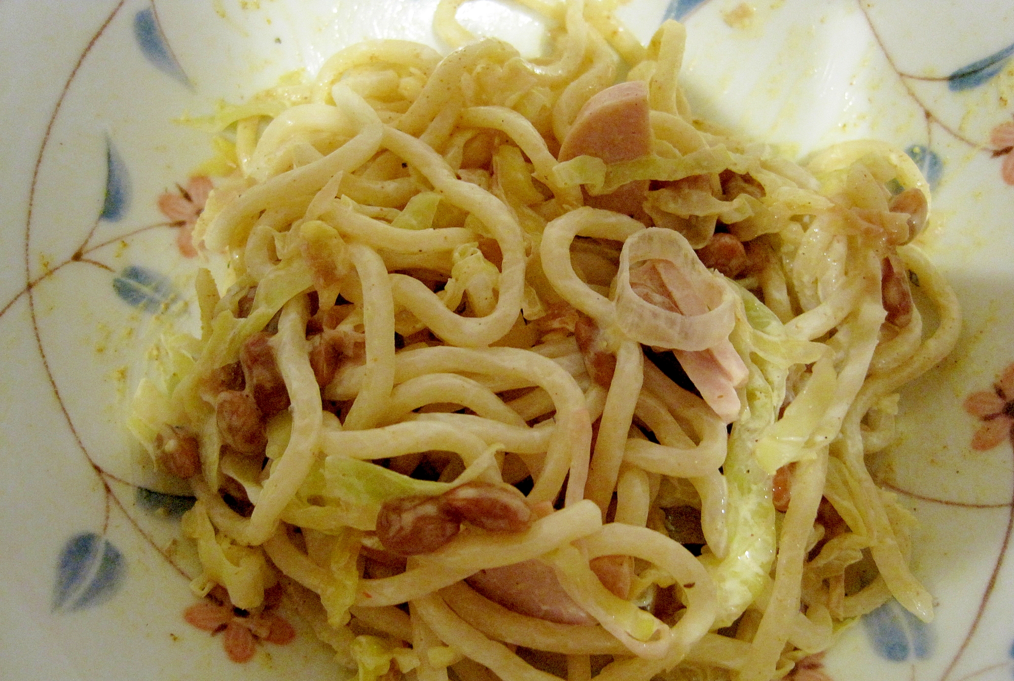 納豆マヨパスタ