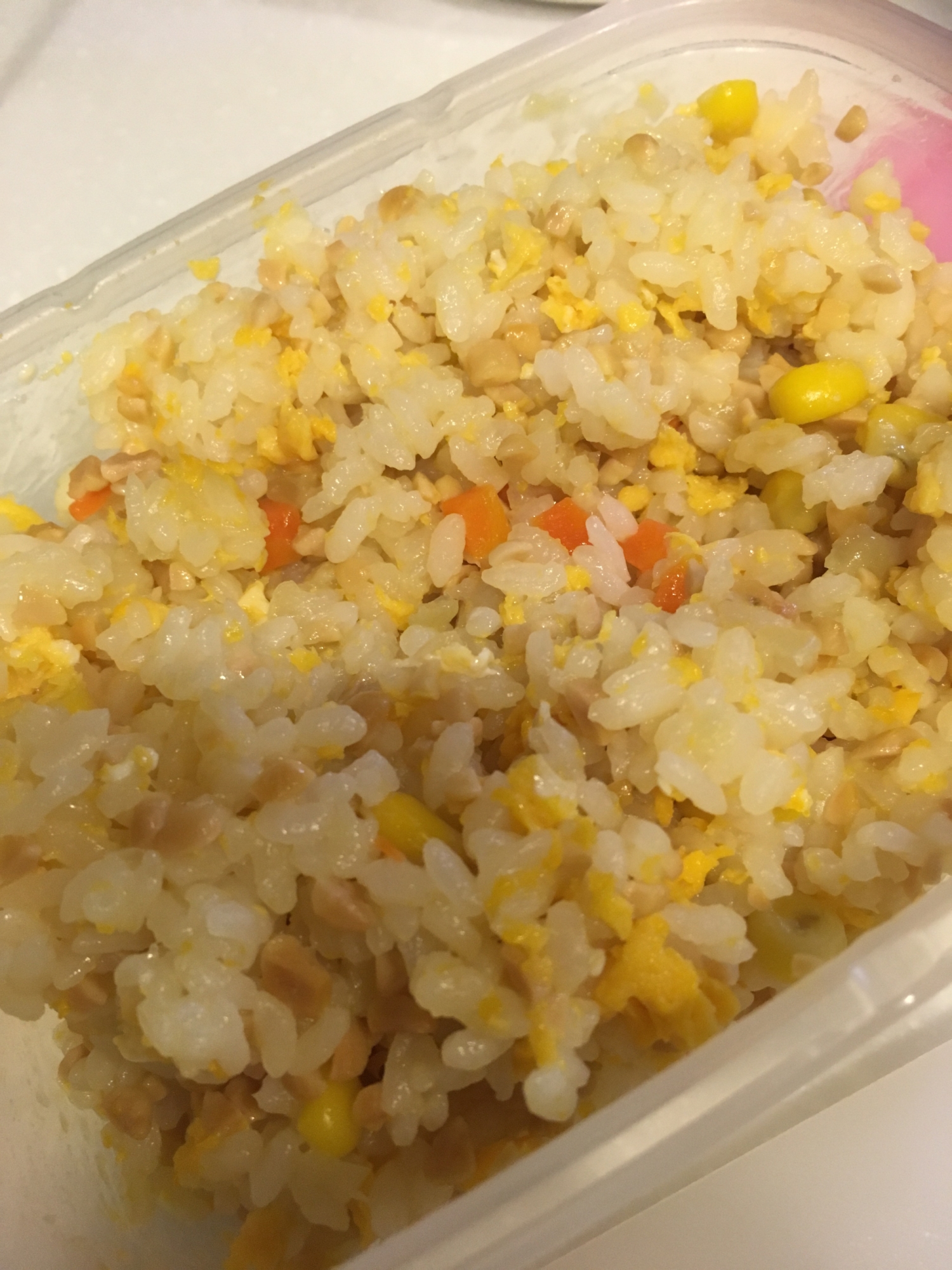 【離乳食後期〜完了期】レンジで納豆チャーハン