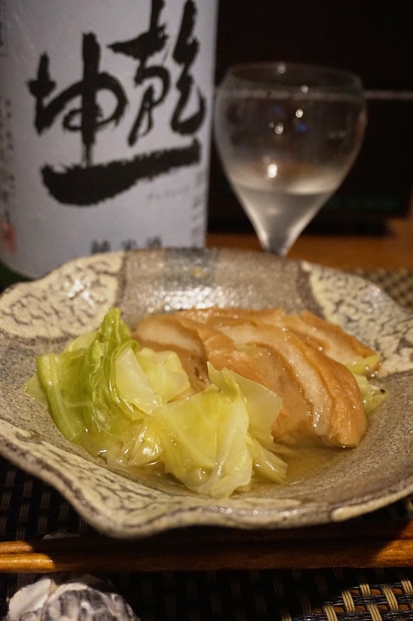 【宮城食材】ホヤ出汁でキャベツと麩の煮びたし