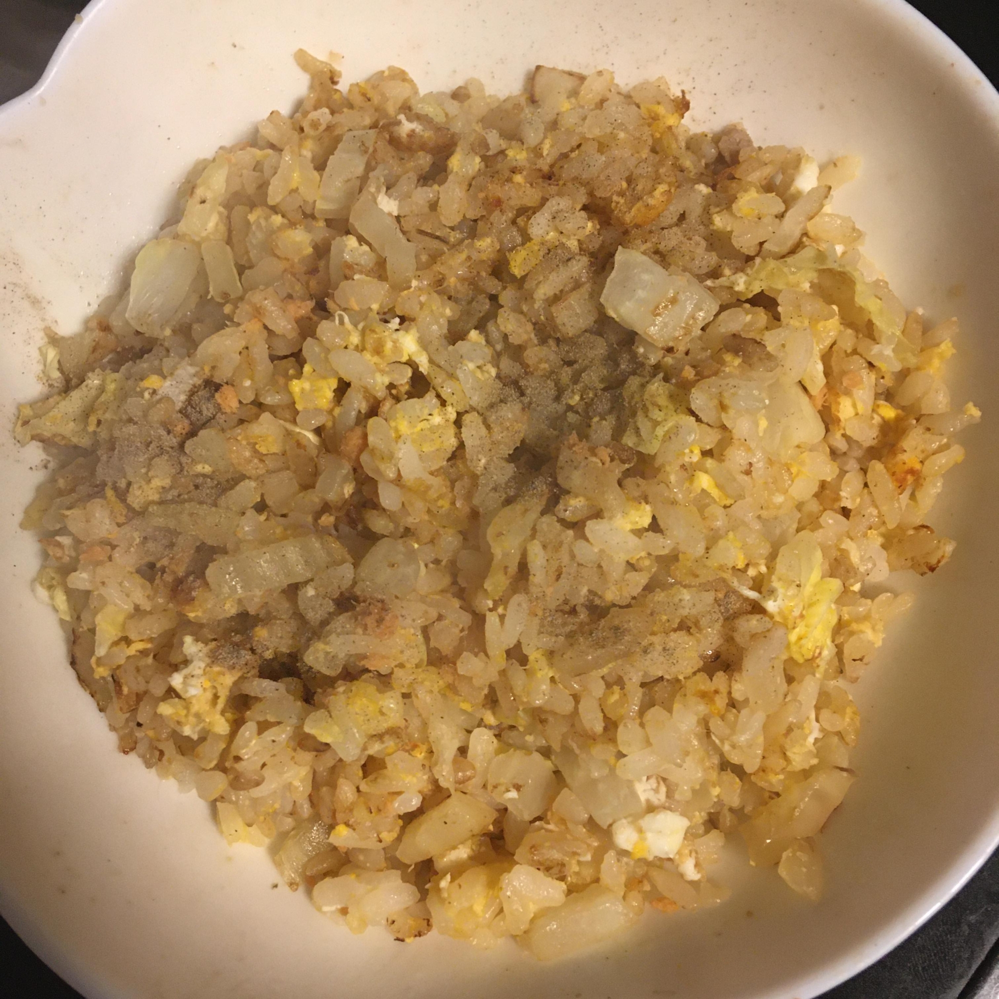 セロリ 白菜 鮭フレーク卵チャーハン