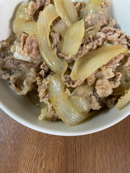 タマネギたっぷりツユだく牛丼❗️