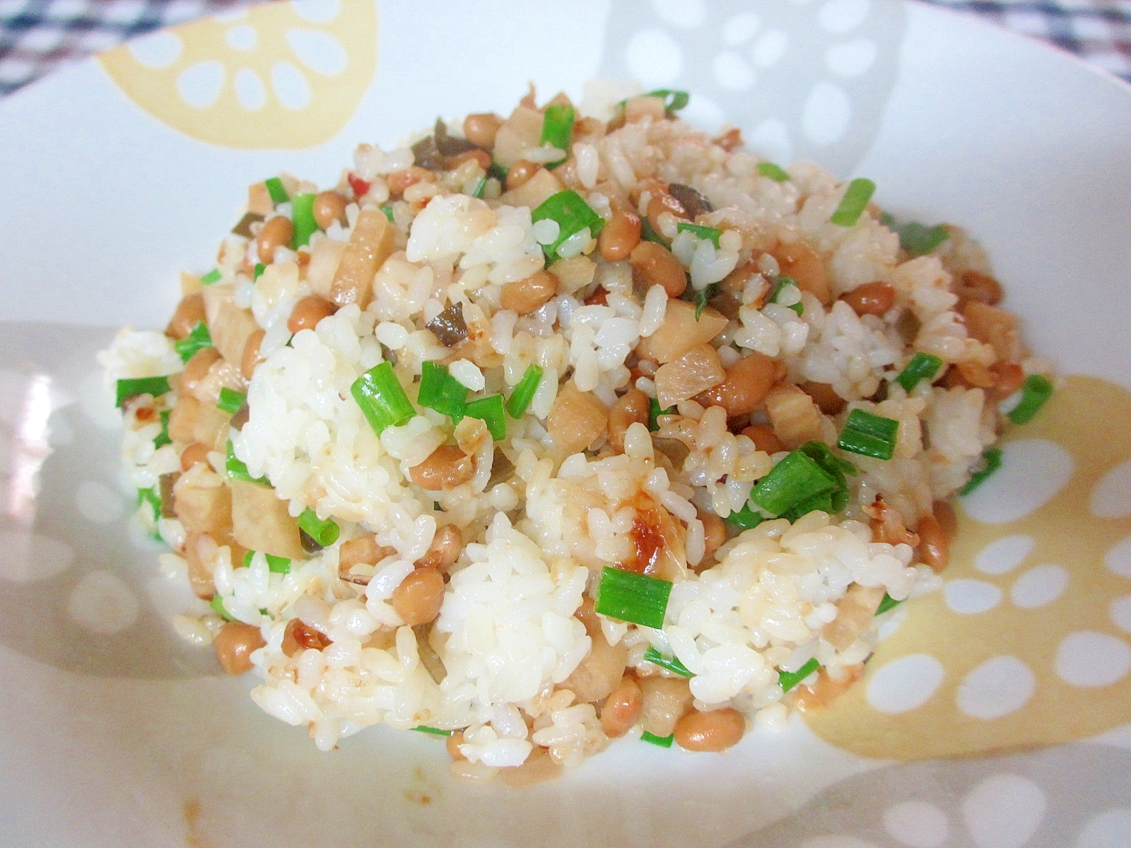 たくあん、キューちゃん、納豆チャーハン