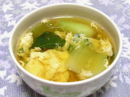 コンソメ卵スープin青梗菜
