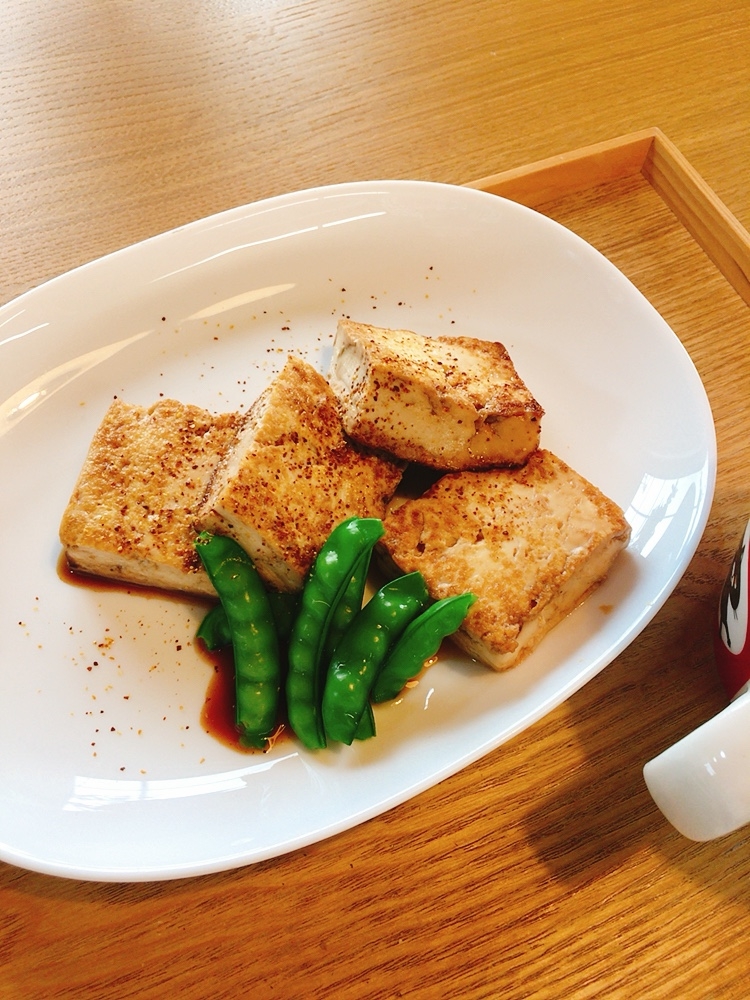 おつまみにも♪豆腐のポン酢焼き