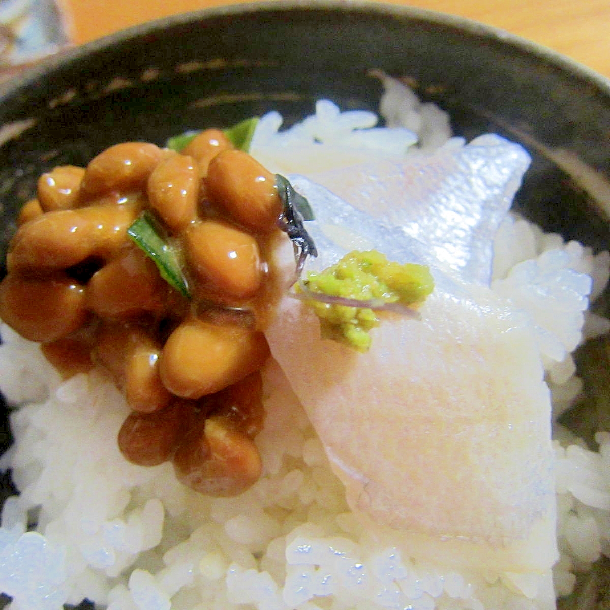 わさび納豆鱚丼