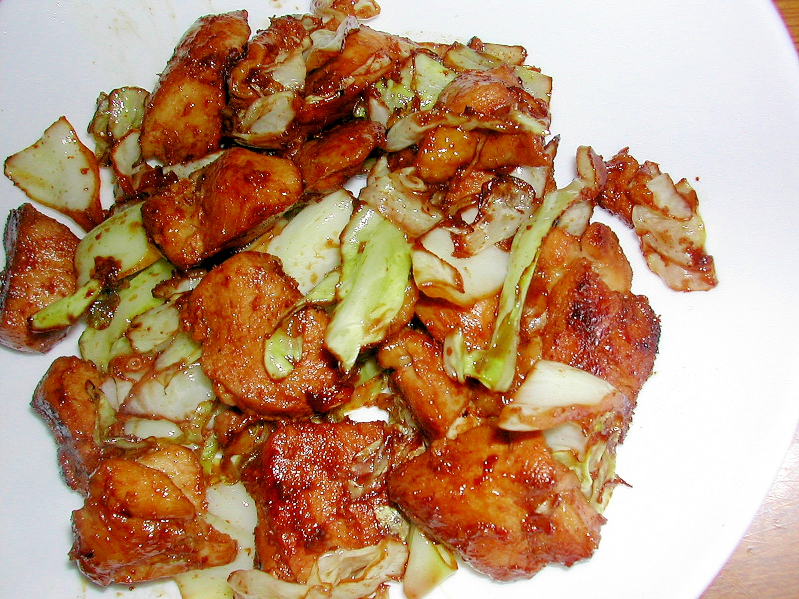 めんつゆで超簡単!チキンのガーリック醤油炒め♪