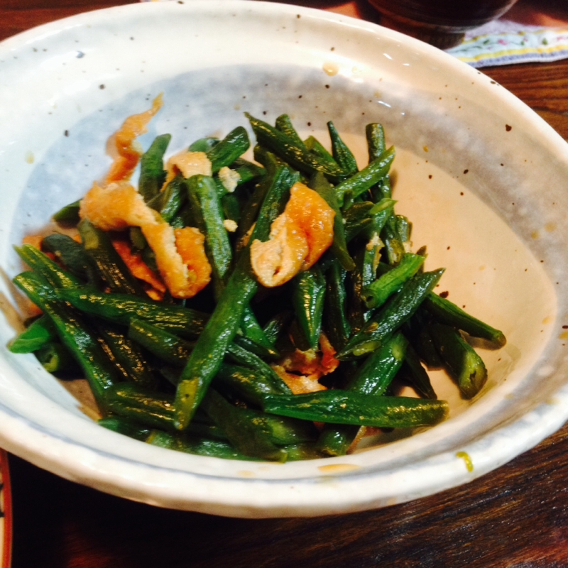 インゲンと油揚げの煮物