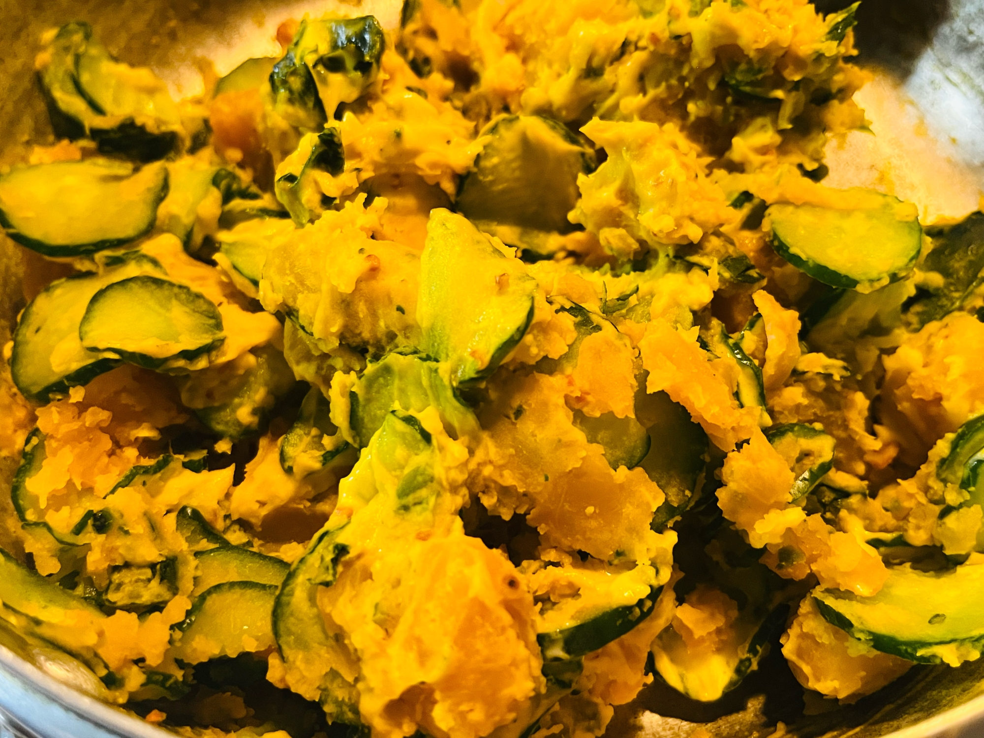 きゅうりたっぷり·♡‬かぼちゃサラダ