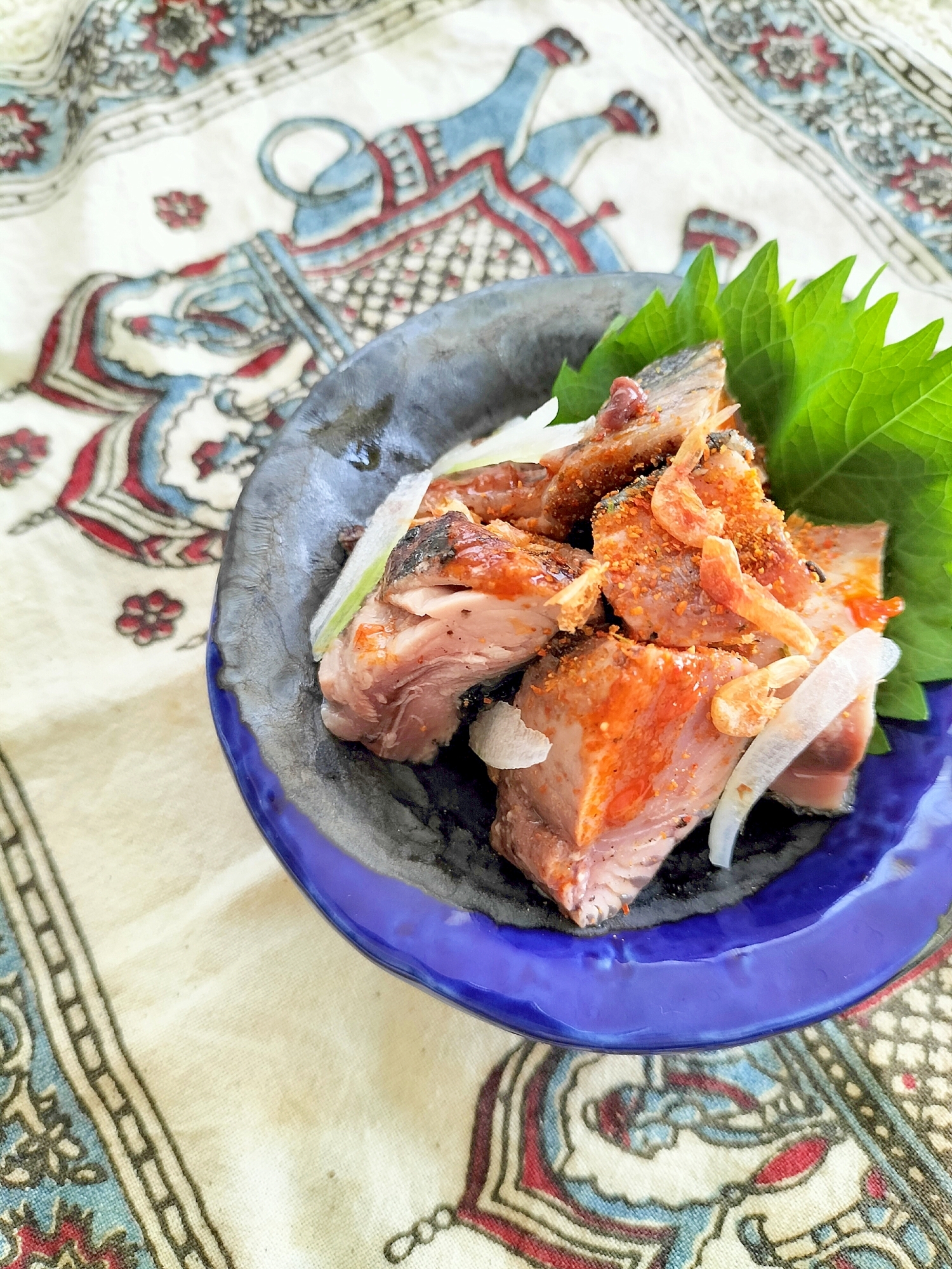 サテトムのピリ辛でランクアップ♩鰹と小えびの和え物