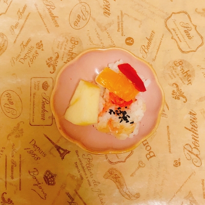 ホタテ貝柱パプリカチーズ丼♪