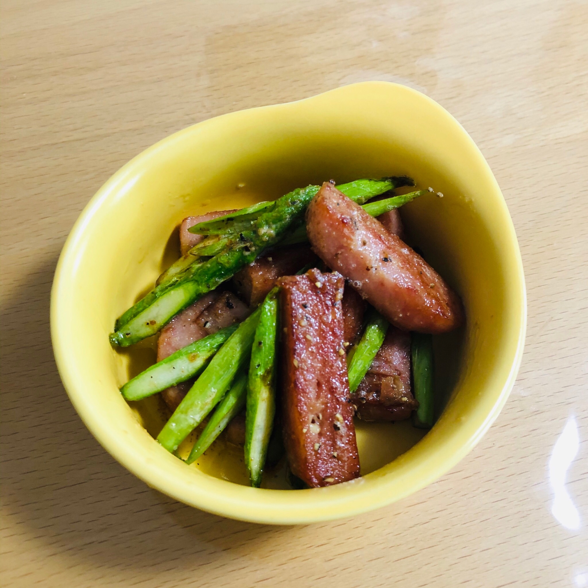 お弁当のおかずに簡単 アスパラスパムのマヨ炒め レシピ 作り方 By Ytom 楽天レシピ