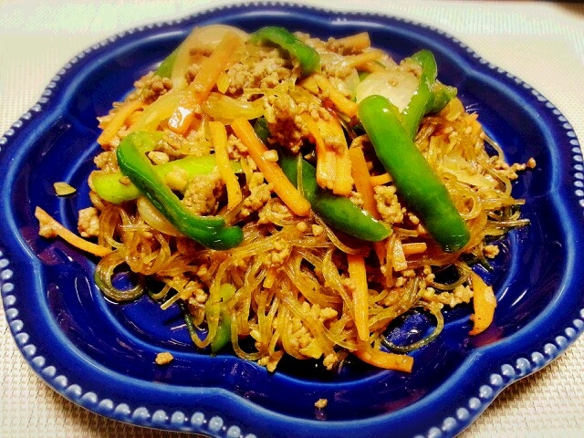 ご飯がすすむ ピーマンとひき肉の味噌春雨 レシピ 作り方 By こぶた 楽天レシピ