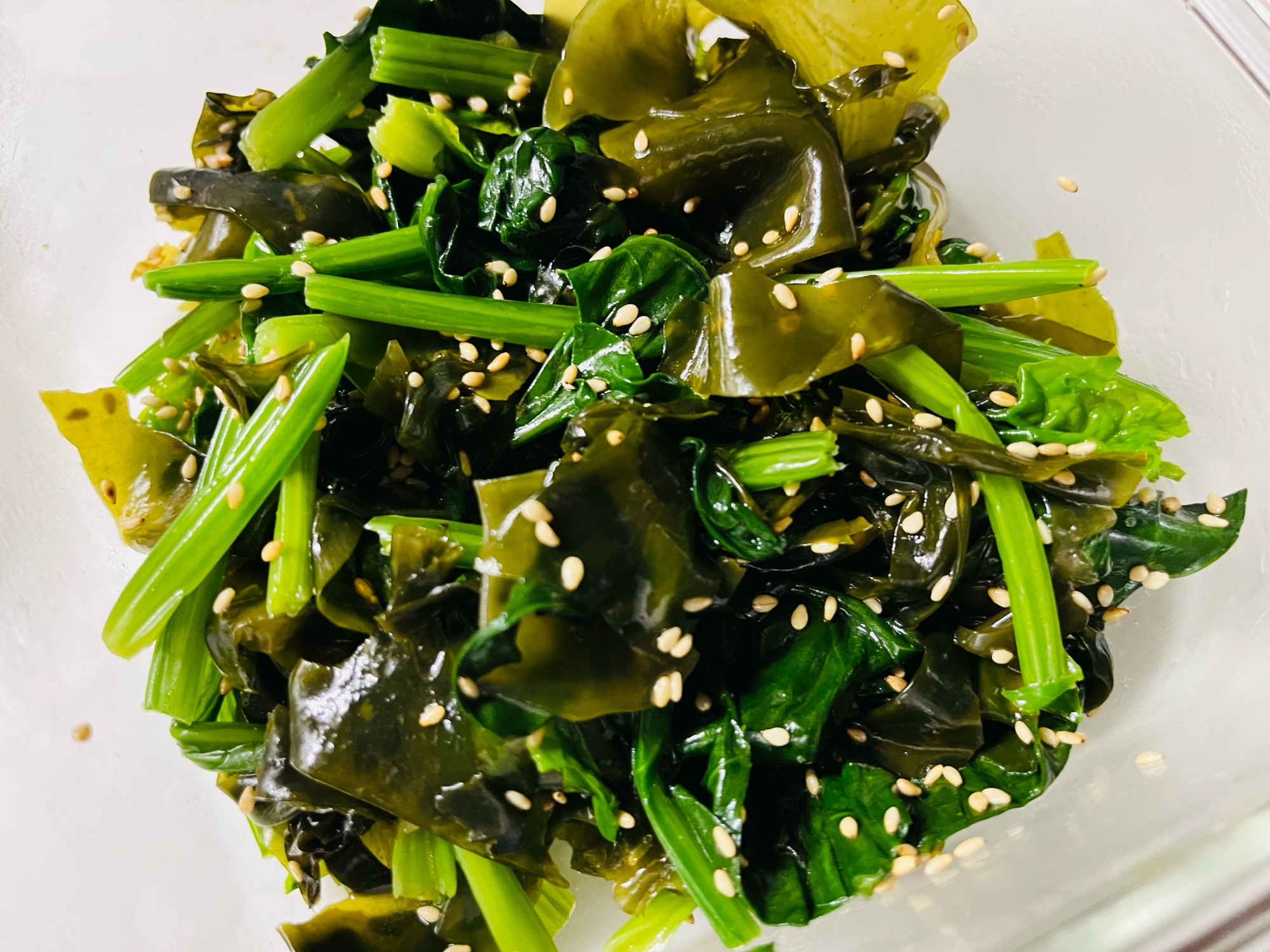 ワカメとほうれん草のナムル