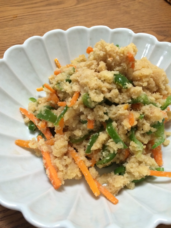 簡単に作れて食べやすい☆おからとピーマンの煮物