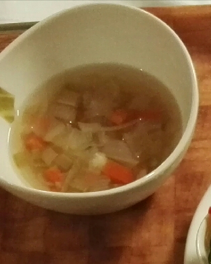 節約！圧力鍋で野菜コンソメスープ